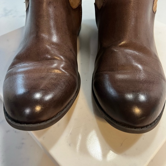 Mootsies Tootsies Knee High Two Toned Brown riding Boots size 7.5M - Picture 6 of 12